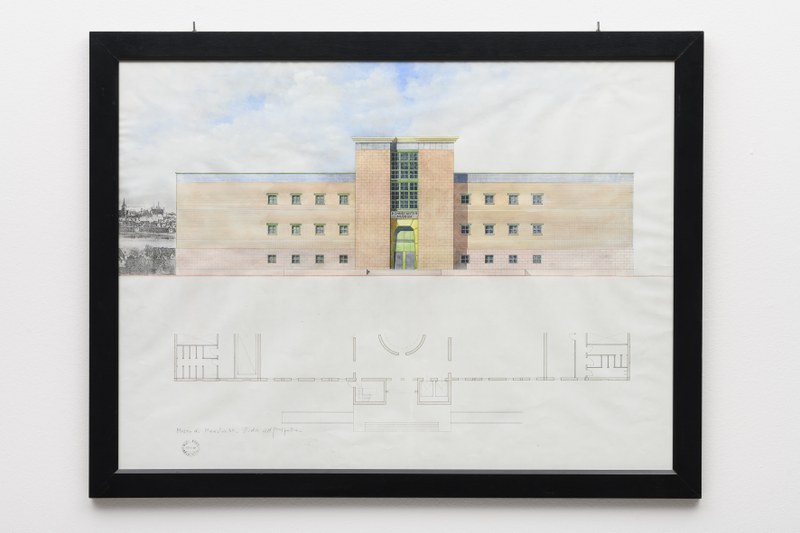 Ontwerp Bonnefantenmuseum: oostgevel, "Studio del prospetto"