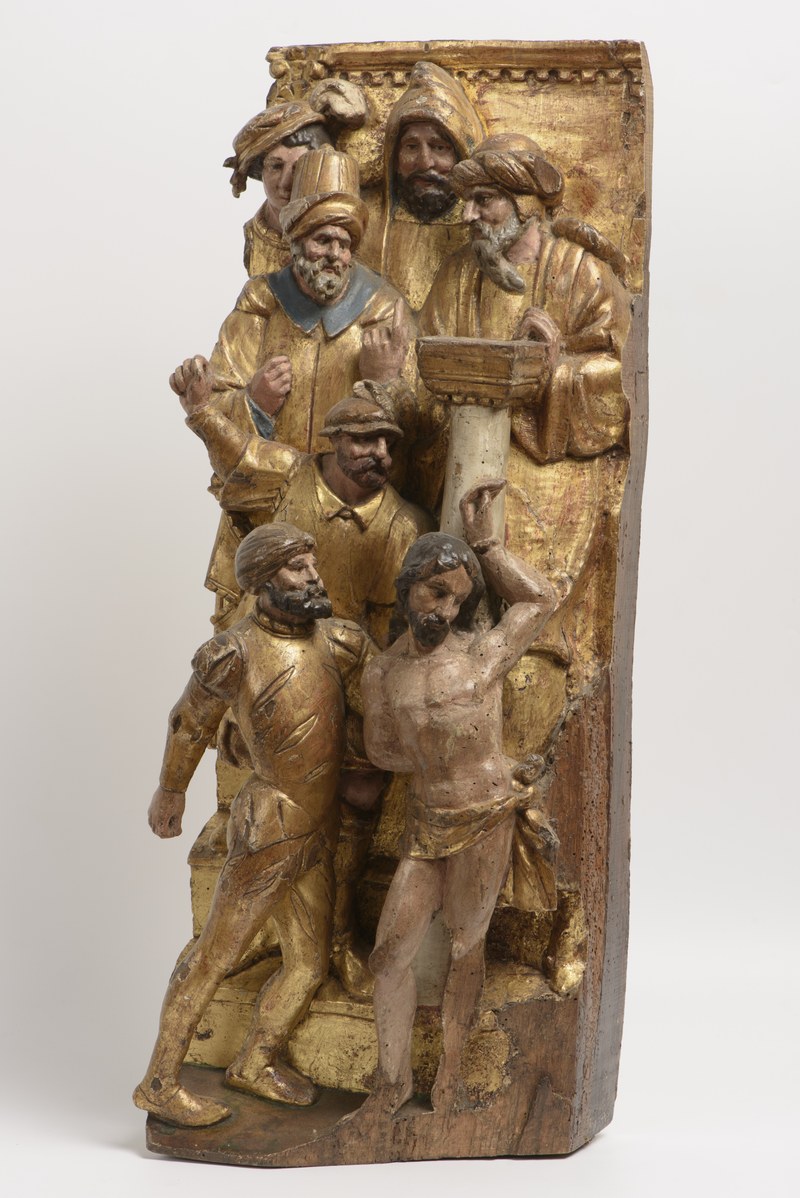 Retabelfragment met de geseling van Christus