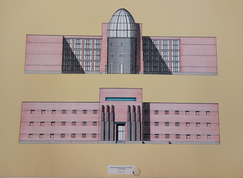 Ontwerp Bonnefantenmuseum: oost, en westgevels