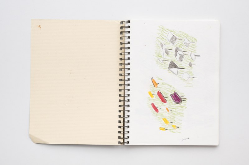 6 Schetsboeken met tekeningen