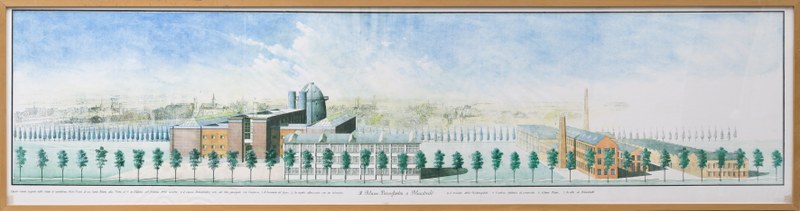 Presentatietekening Bonnefantenmuseum en Avenue Céramique: Il Museo Bonnefanten a Maastricht