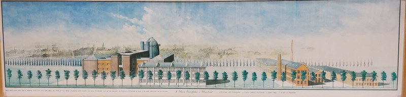 Presentatietekening Bonnefantenmuseum en Avenue Céramique: Il Museo Bonnefanten a Maastricht